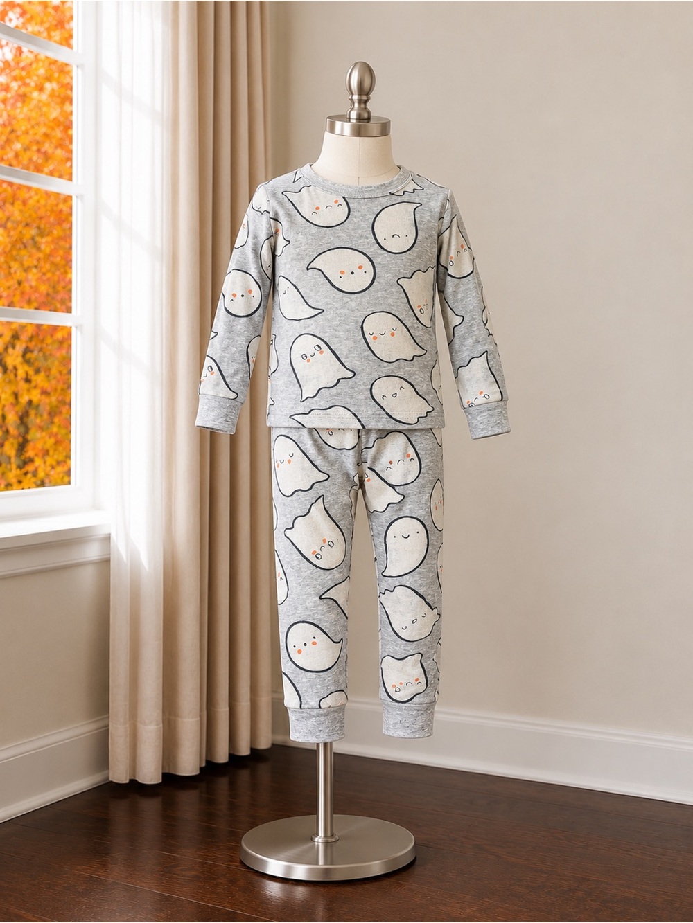 Carter's Gray Ghost Print Two-Piece Pajama Set